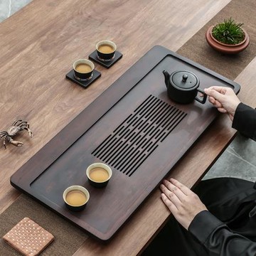 琨德家用客廳竹制茶盤輕奢現代大號排蓄一體茶臺功夫茶海干泡托盤