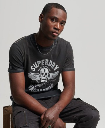 Superdry Men's Men's Limited Edition Vintage 08 Rework Classic T-Shirt Black - Size: XL