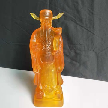 佛教招財祿財神擺件高仿琉璃家居供奉公司開業禮品桌面擺件