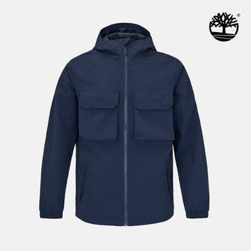 Timberland 男款深寶石藍防水連帽外套|A6B5E433