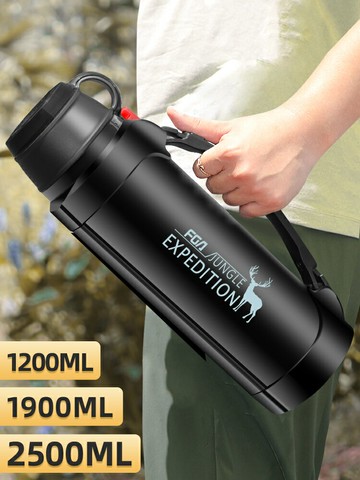 特百惠保溫杯大容量戶外旅行便攜運動杯車載暖水瓶不銹鋼男士水壺