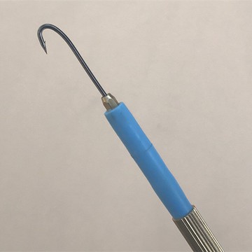 高岸鉤黃鱔釣 8mm口簡易不銹鋼主釣 1米單節桿 2m4米伸縮壓花桿子