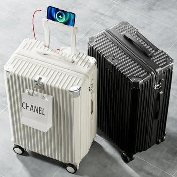 行李箱 旅行箱 拉桿箱 輕便萬向輪 出國學生登機箱新款行李箱學生大容量萬向輪拉桿箱旅行箱多功能密碼箱結實耐用