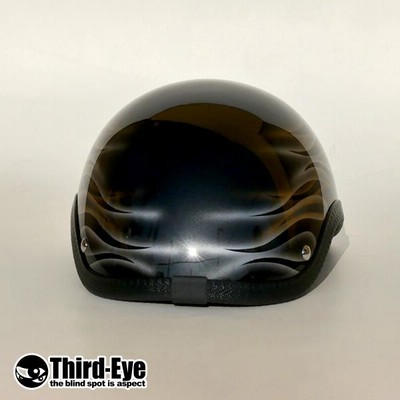 限定 バイク ヘルメット ハーフキャップ AURORA FLAMES グリフォン 