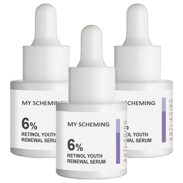 MY SCHEMING 我的心機 6% A醇抗齡修復精華  15ml  3瓶