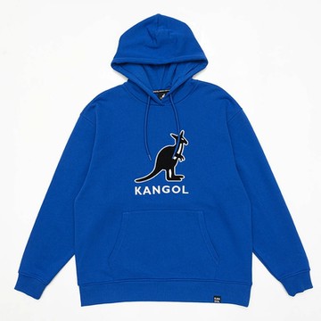 KANGOL 男女 帽T 長袖上衣 藍色-6255105682