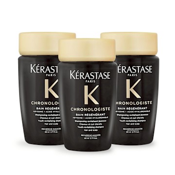 KERASTASE 卡詩 黑鑽極萃逆時淨髮浴超值旅行組80mlX3-國際航空版