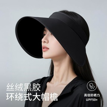 台灣出貨+免運 新款夏季戶外防曬帽 黑膠大帽檐遮陽空頂透氣防紫外線可摺疊防曬帽 帽子 漁夫帽 遮陽帽 防曬 戶外帽 帽子