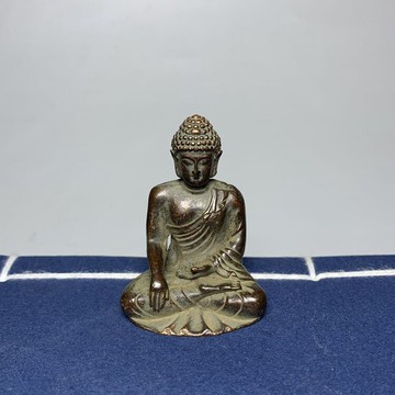 仿古 古董鍍銅器佛像擺件 古典收藏 如來佛 古法鑄造古鍍銅包漿1入