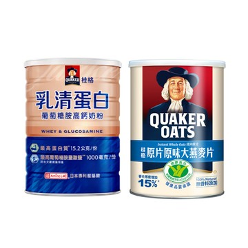 桂格 乳清蛋白葡萄糖胺高鈣奶粉700g+原片大燕麥片800g