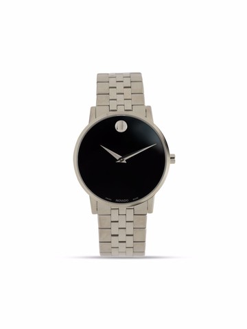 Movado - Museum Classic 40mm - unisex - stainless steel/Sapphire Crystal - One Size - Black