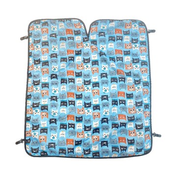 JoyNa - 嬰兒推車保暖抱毯-藍貓咪