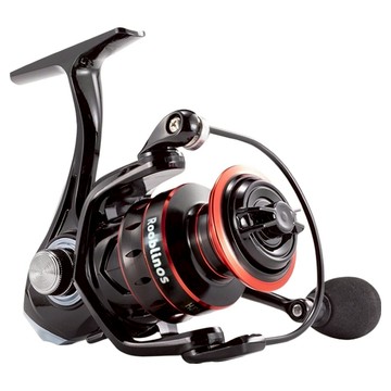 Rooblinos 輕型金屬紡車輪旋轉捲線器 淡海水通用  黑色 + 紅色  HJ2000