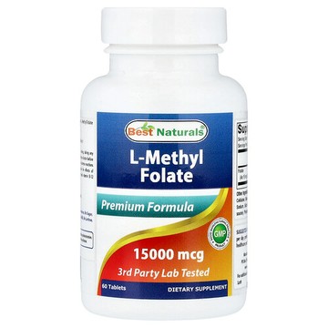 Best Naturals, L-甲基葉酸，60 片（每片 25,000 微克）