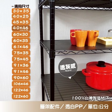 【鐵物局】 PP板透灰感全系列(搭購層架滿額免運) MIT pp墊片 塑膠墊片 防水材質  防止東西掉落 鐵力士架 層架