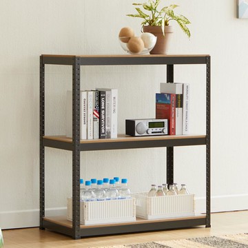 Tres Belle 緊湊型組裝式鐵製角鋼層架 3層  深灰色  800x400x900mm