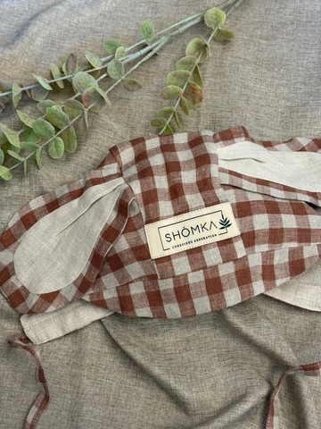 摩卡格紋小狗軟帽