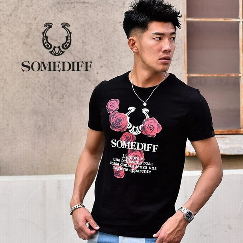 Tシャツ メンズ 半袖 半袖tシャツ ブランド お洒落 オシャレ カットソー 派手 薔薇 バラ ローズ 柄 春 春服 春物 派手 白 ホワイト 黒 ブラック 赤 レッド 通販 Lineポイント最大0 5 Get Lineショッピング