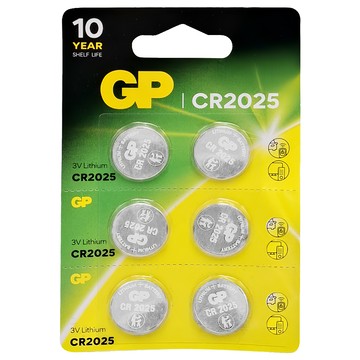 GP Batteries 超霸 CR2025 鈕型鋰電池 3V  1組  6顆
