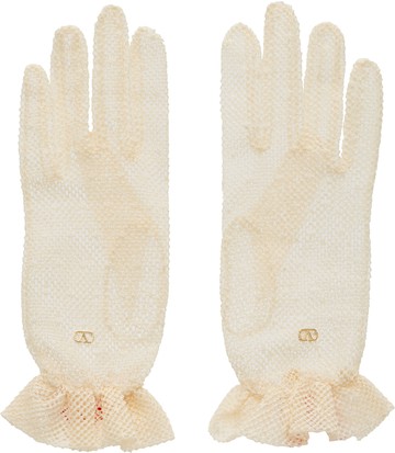 Valentino Garavani 灰白色 VLogo Signature 手套