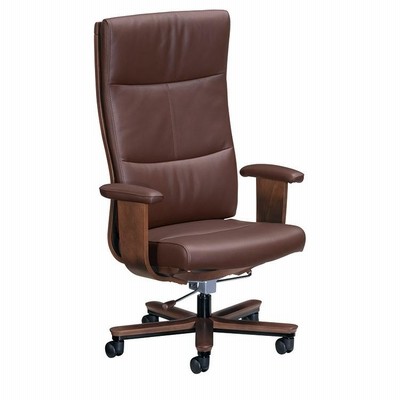 カリモク　デスクチェア　オフィスチェア　レザーチェア　定価21万円　本革　高級 カリモク デスクチェア オフィスチェア レザーチェア 定価21万円