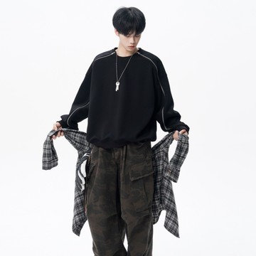 【癮品流行-YP】長袖 上衣 秋季長袖 美式上衣 長袖上衣 男生t恤 大學T tee 帽T 美式帽t 美式大學T美式復古