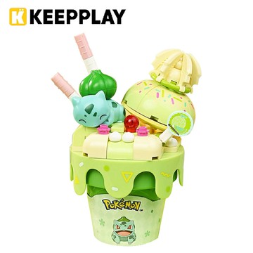 【正版授權】KEEPPLAY 積木公仔 寶可夢 甜筒系列 妙蛙種子 益智玩具 玩具 啟蒙積木 神奇寶貝 Qman - 318666