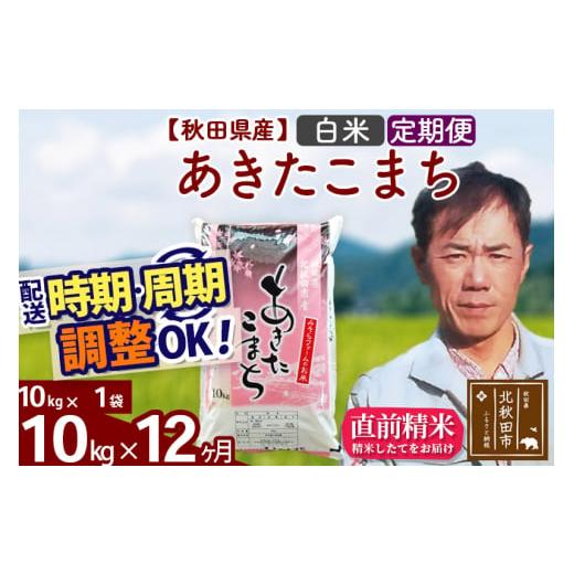 ふるさと納税 秋田県 北秋田市 《定期便12ヶ月》＜新米＞秋田県産 あきたこまち 10kg(10kg袋) 令和5年産 お届け時期選べる 隔月お届けOK お米 みそら…