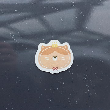 奶皇貓/HAppiNess/車貼、軟磁 SunBrother孫氏兄弟 防水貼紙 車貼貼紙
