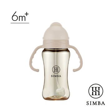 小獅王辛巴Simba 蘊蜜鉑金PPSU防漏滑蓋學習水杯270ml-杏茶SW8112★衛立兒生活館★