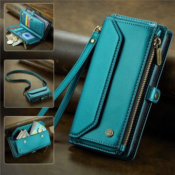 適用于三星S24ultra手機殼多卡槽斜跨S23+皮套S21FE肩帶S10Plus磁吸側扣S22plus錢夾包S21ultra手繩卡包S24+