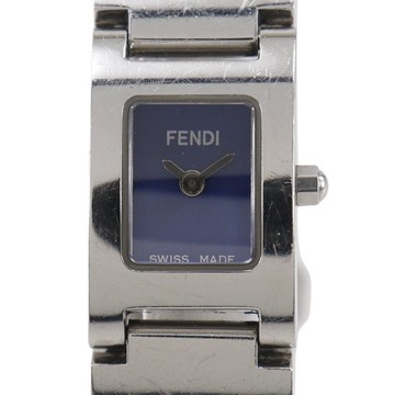 【日本直送】FENDI Orologi 手錶 3150L 不鏽鋼 銀色 石英 指針式顯示 藍色錶盤 女仕【二手】
