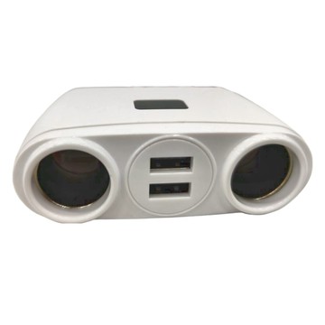 1拖2汽車點菸用電源供應器 48W 12-24V車型通用  MCK-QT1  白色