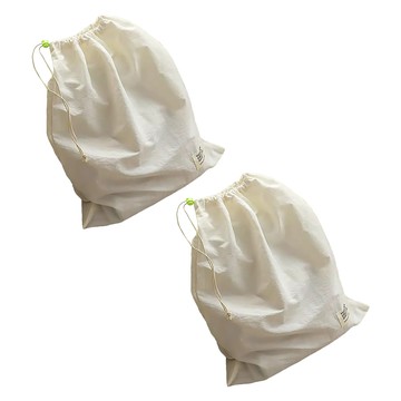 小麥購物 防水束口尼龍收納袋 L2313 45 x 36cm  珍珠白  2個