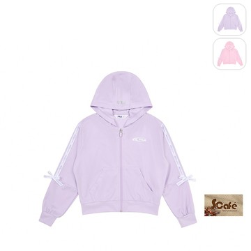 【FILA】KIDS 女童款 吸濕排汗 連帽外套-紫色 5JKZ-4311-PL