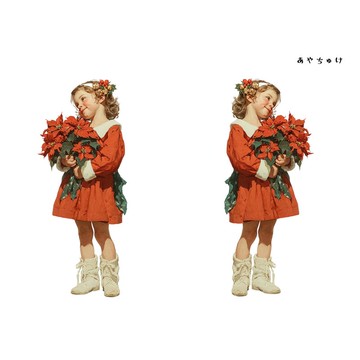 【11月新品2】08-108-0123 人物貼紙 聖誕復古風
