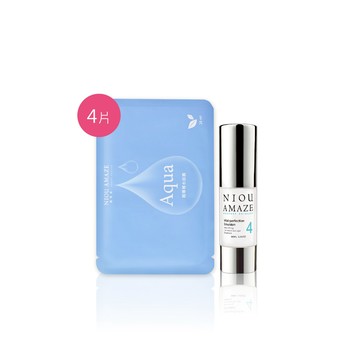 紐奇肌_Aqua保濕面膜4片+奇肌果油保濕乳30ml