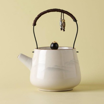 【茶品名】🍵茶壺 西施壺  泡茶壺米黃汝窯功夫茶具一壺兩杯家用單人泡茶茶壺茶杯開片可養小套裝