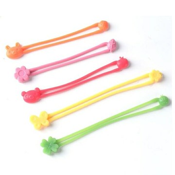 [Hare.D]5入矽膠綁繩帶 理線器 收納繩 矽膠綑綁帶 收線繩 束線帶 捆線帶 集線帶  造型收納 便當盒綁繩