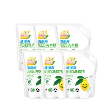 清淨海箱購組 環保洗衣精補充包 1500g*6