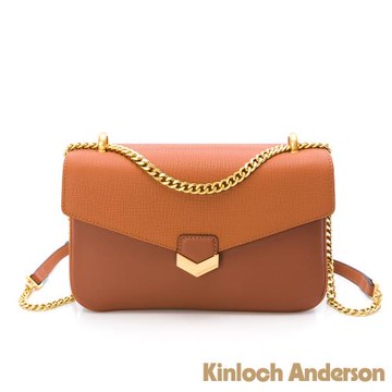 【金安德森】 Chaya鏈條壓紋斜側包-焦糖