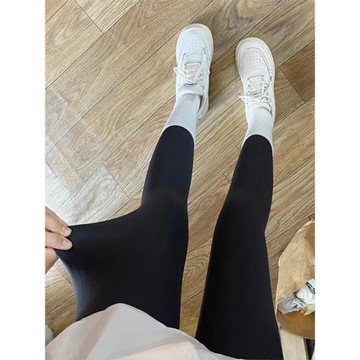 特大碼300斤黑色外穿鯊魚褲春秋季薄款高腰緊身顯瘦運動打底褲女