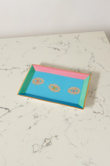 Suzanne Kalan - + Jonathan Adler Porcelain Jewelry Tray - Blue - one size