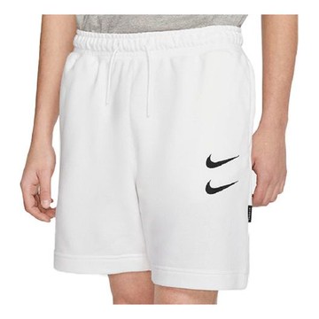 Nike Swoosh French Terry Short Alphabet Printing Casual Sports Shorts White