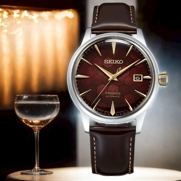 【SEIKO 精工】Presage 石榴蜂蜜 台灣70週年調酒機械錶-40.5mm (SRPL21J1/4R35-01T0R)