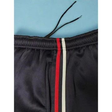 藏藍色冬季白紅條校服褲子加絨羊羔絨加厚中小學生直筒校褲紅白條