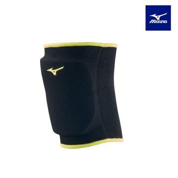 【MIZUNO 美津濃】成人用護膝 (雙) V2TYB09645 (黑X螢光黃)