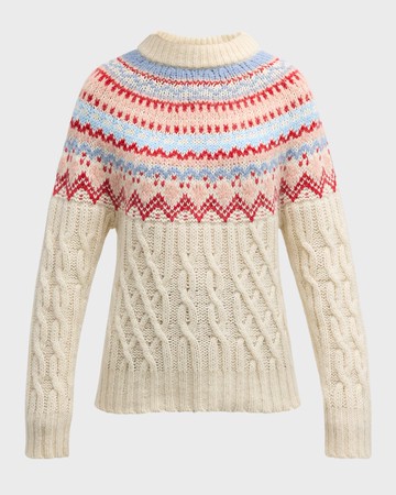 Cable-Knit Wool and Mohair Sweater