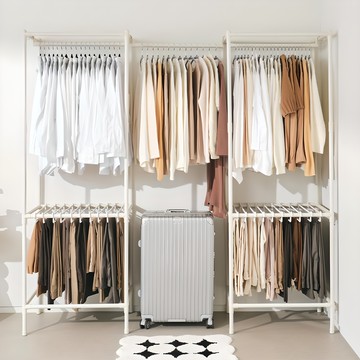 MF MAGIC HOUSE 雙系統多功能衣架 + 橡膠槌  195 x 49cm x 193cm  白色  1組