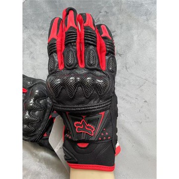 狐貍頭手套現貨碳纖維真皮手套越野耐磨透氣摩托車騎行防摔手套